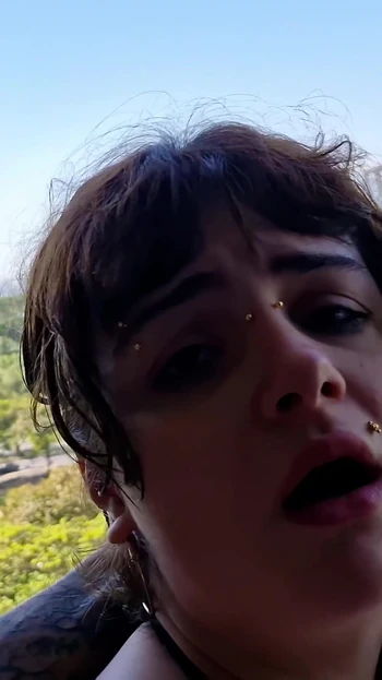 Thrilling moment from "Hot couple fucking on a window at the 6th floor"
