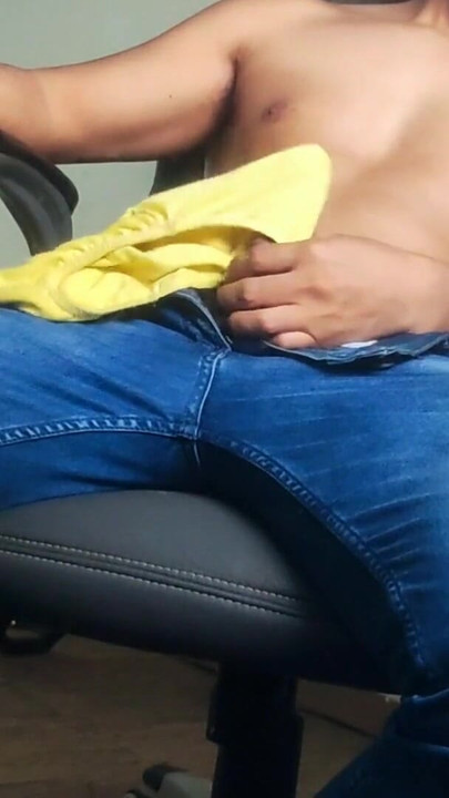 Spectacular moment from "cowboy rubs his throbbing cock in underwear"