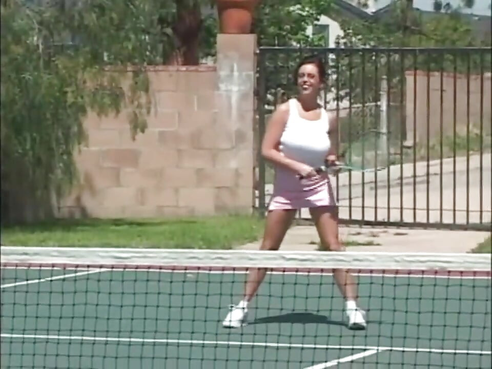 Big boobs milf licking fucking fingering in the garden