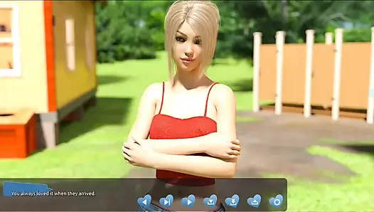 Helping the hotties # 2: Johannes sah Bellas möpse, während sie sich anzieht