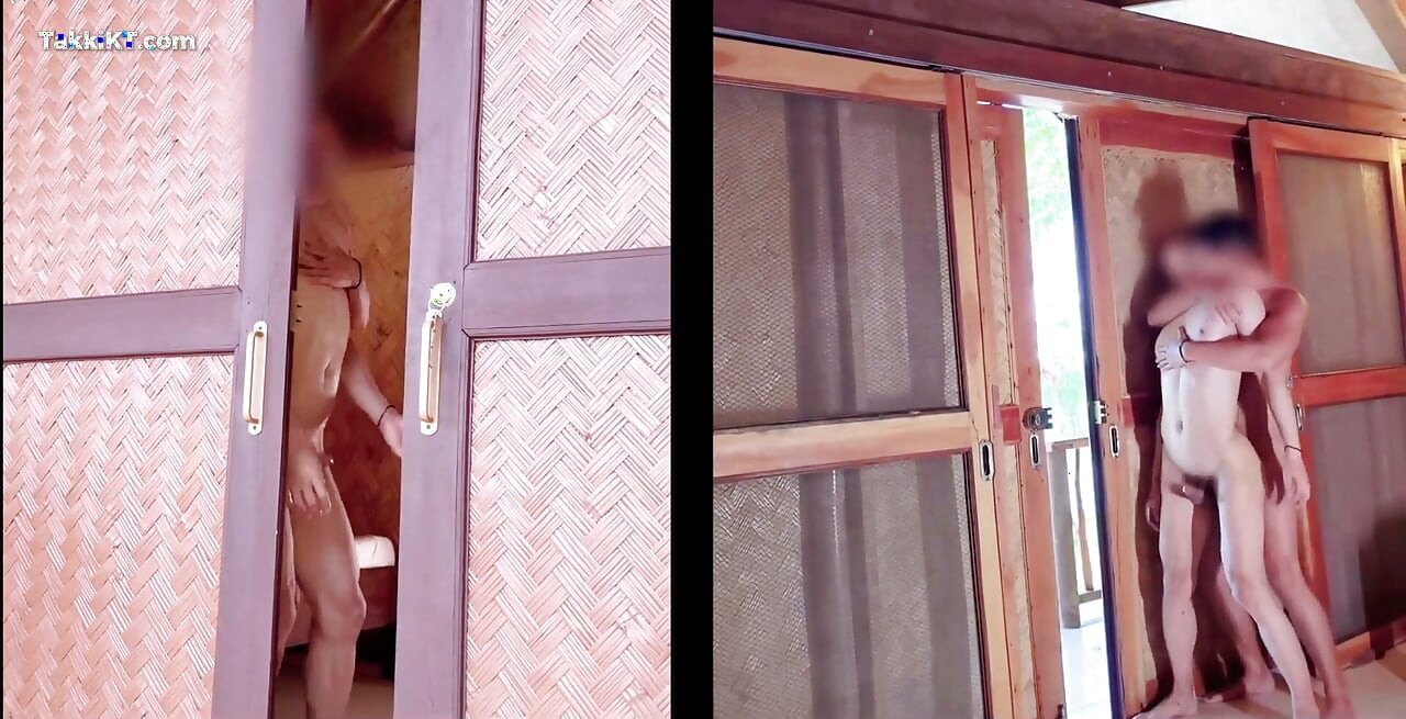 Door Half Open, My Cock All Infucking by the Sea, While Strangers Walking by