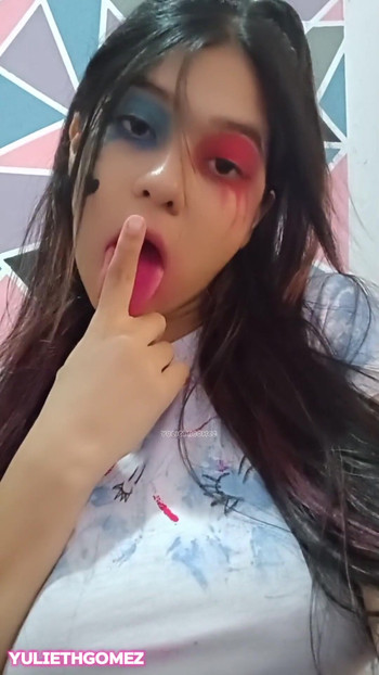 Epic moment from "Naughty college girl touches her rich tits"