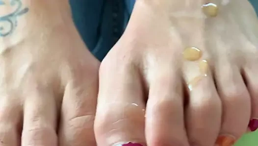 amatör footjob