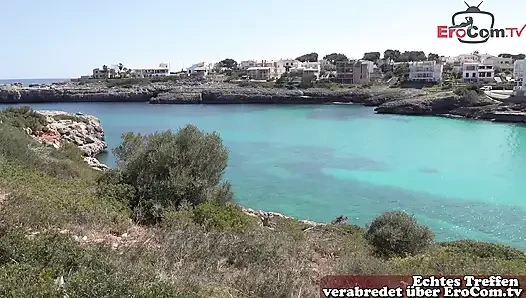 German tourist fucked publicly on the street in Mallorca