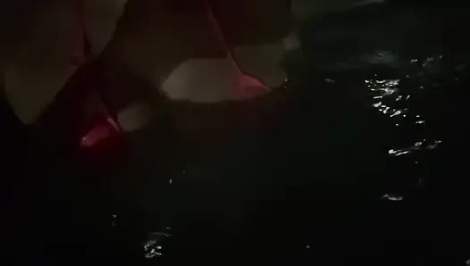 Artemisia Love Sexy Micro Bikini in the Jacuzzi Late at Night