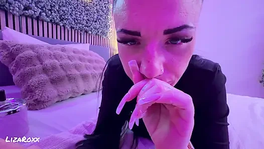 Caught Me Smoking… Turned Into a Sloppy Blowjob POV