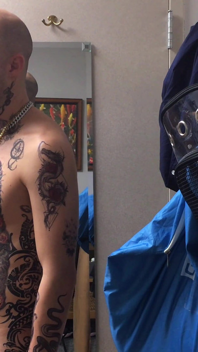 Face Tatted Masturbator