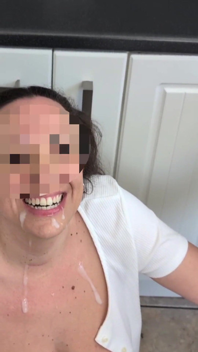 Flashing Hotwife facial compilation | Clip 1