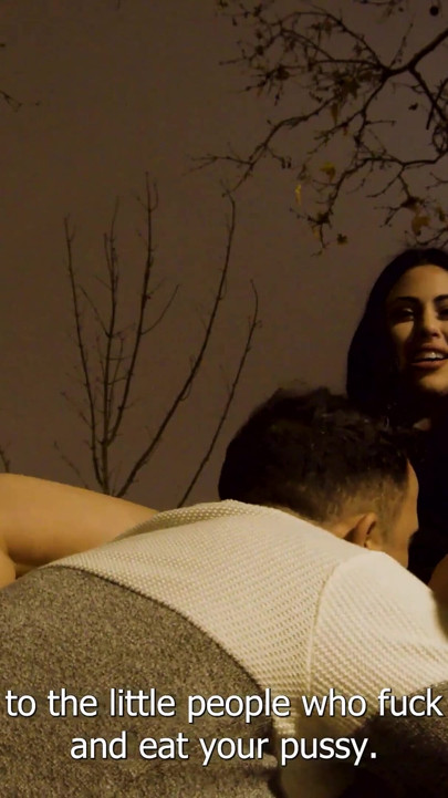 Busty Horny Girl Calls Her Ex-boyfriend While a Stranger Sucks Her Pussy in the Park