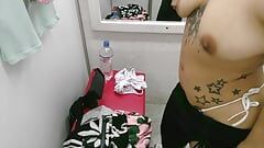 Amateur camera in the dressing room