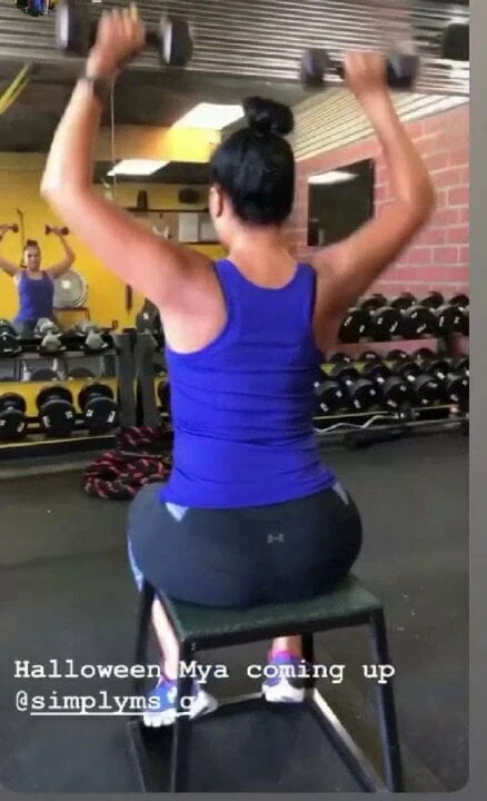 Mya G in the gym