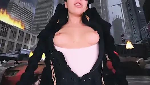 VRCosplayX Es ist zeit, frech mit Alex Coal als Bayonetta zu sein teil 2