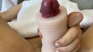 Scopando la vagina di gomma