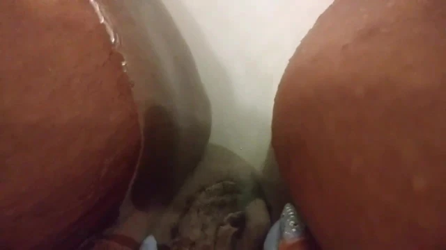 My friend playing with her hairy pussy