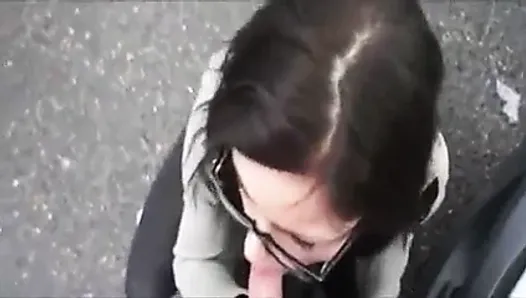 Public suck and swallowing