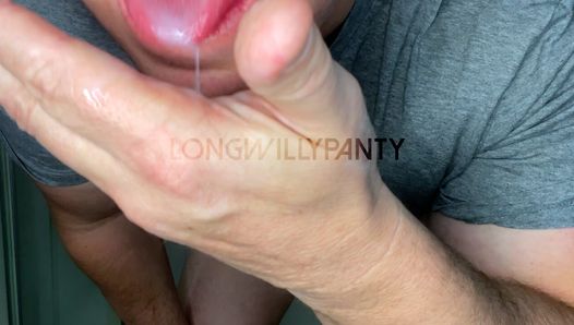 Tasting my cum for the first time - not what I expected.