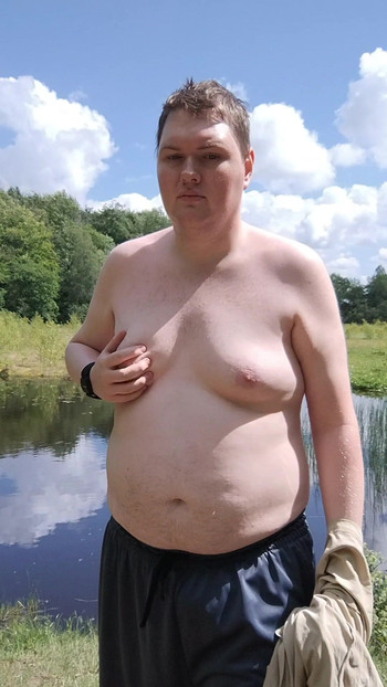 outside in the forest
