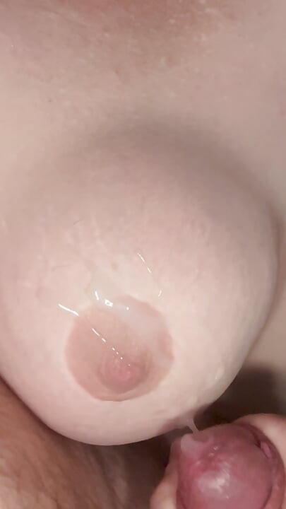 Shooting a Big Load on My Wife’s Boob