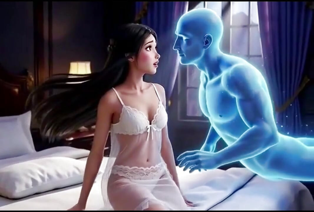 A lonely young beauty is haunted by a handsome ghost at night