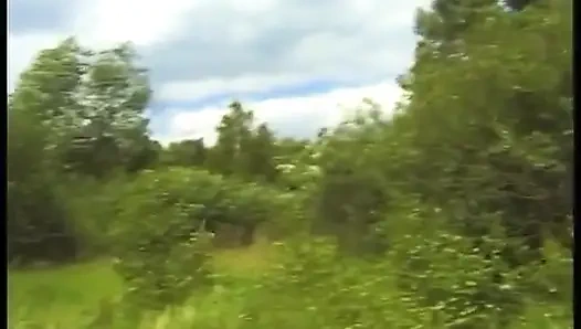 Hairy blonde mature have a nice time outdoors