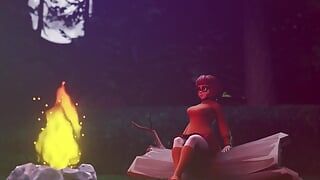 Velma te folla con una gran polla en un picnic