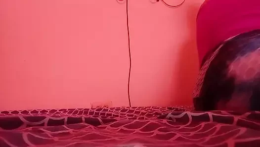Solitaria undresses to touch her big clitoris