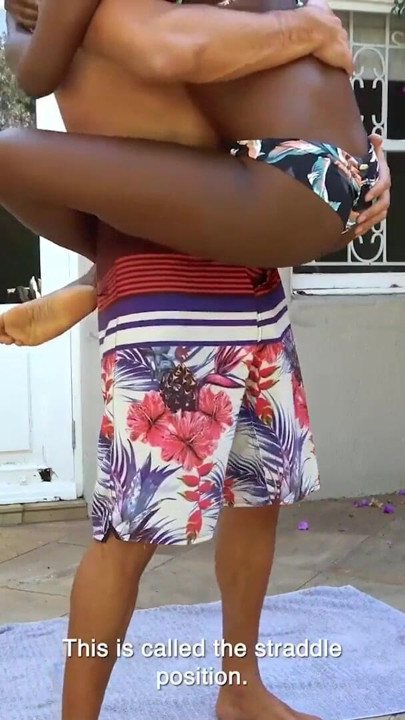 I found this innocent EBONY TEEN deep in her YOGA... turned her session into one she'd never forget | Clip 1