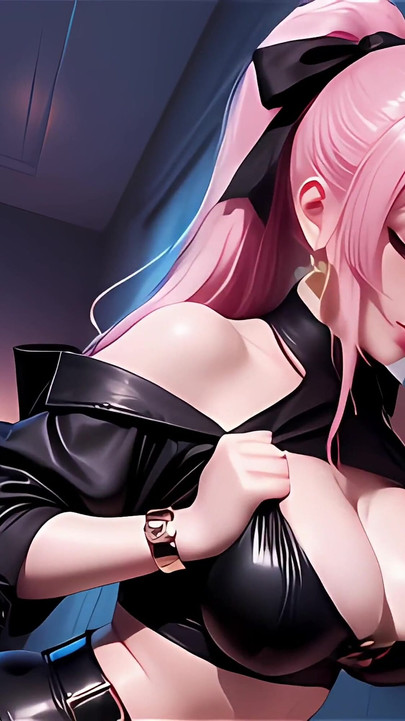 Anime Hentai Sem Censura, Garota De Cabelo Rosa Chupa Seu Pau Por Um Glory Hole, Transa Com Ela E Goza Nela!