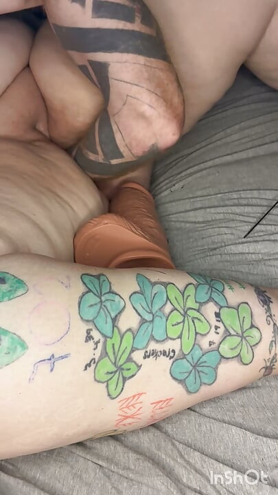BBW Takes on Big Dildo