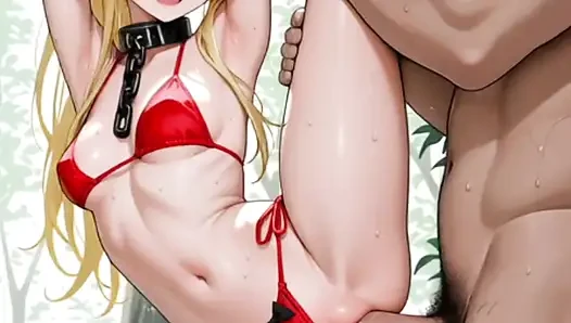 Hentai anime - der freund meines freundes will mich ficken und öffnet meine beine, um seinen schwanz in mich zu stecken