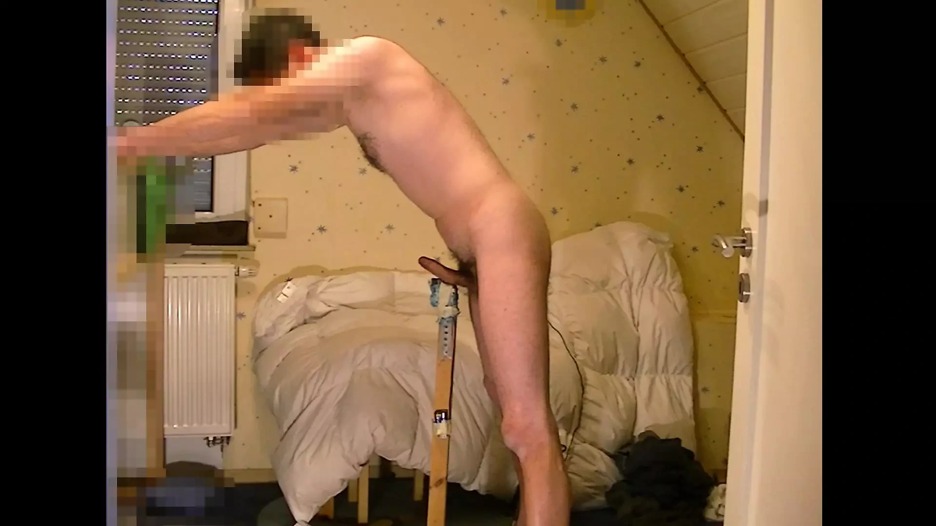 Homemade Stand Fleshlight Vibrator Masturbation: German Gay Amateur ...