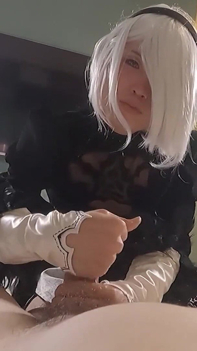 Nier Automata 2b角色扮演，成人动漫角色扮演者口交和啪 第7部分 |剪辑 1
