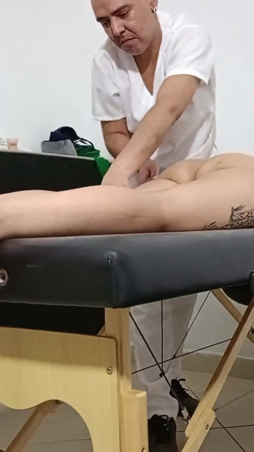Massage with hot candle and oil. | Clip 1