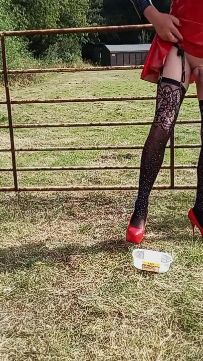 Unforgettable moment from "Tranny Milk Maid Making Deliveries"