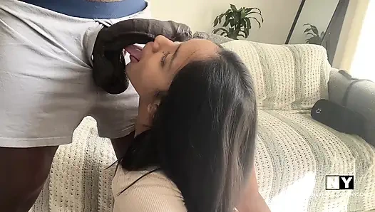 I love it when he lets me suck his dick -amateur couple- nysdel