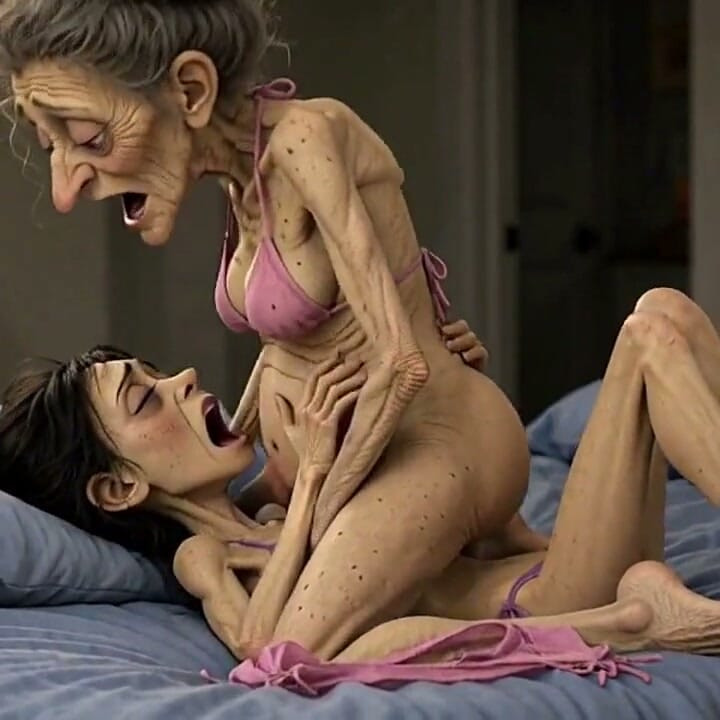 老妇人用阴部蹭年轻女子