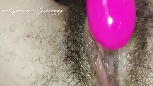 Wet Hairy Pussy Masturbating with Vibrator Close up Amateur Russian Model MILF Ginnagg