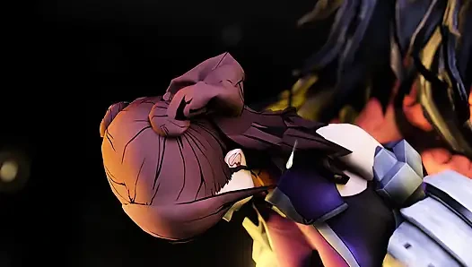 3D Girl warrior got taken by monster