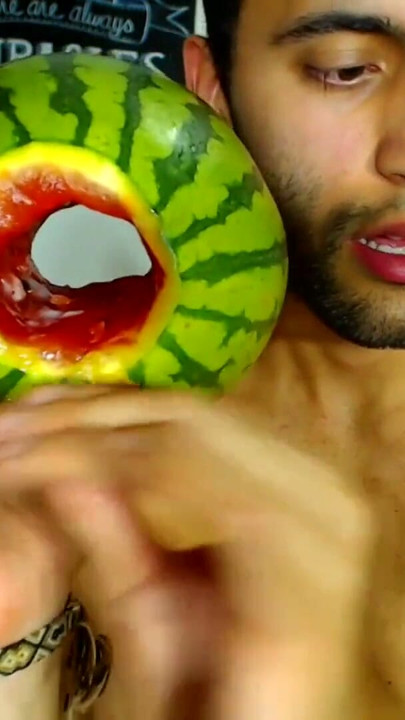 Fucking a watermelon until I cum inside it - Camilo Brown | Clip 1