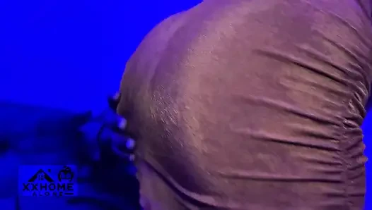 Ebony Tattoo Big Fat Ass Nasty Bitch Gets Down on Big Black Cock at the Club House