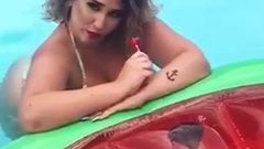 hot photoshoot in pool