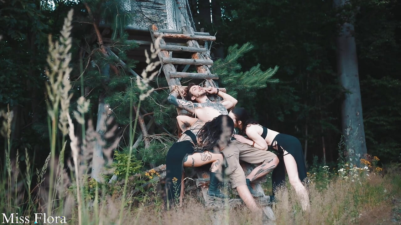 Biting the Festival Boy in the Woods with Snorfux & Goddess Yazmin