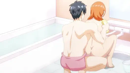 Big cock teenager washes and fucks his eager young MILF wife right on the slippery bathroom floor (Subbed) (Uncensored)