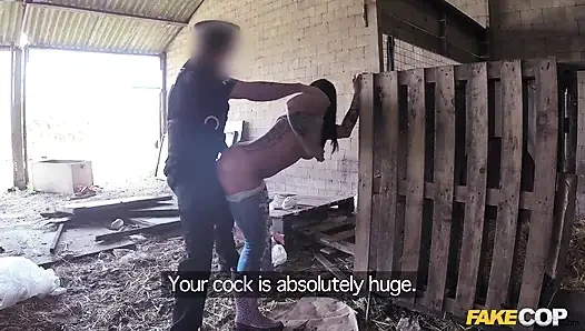 Fake Cop - Inked Farmgirl Needs Some Big Dick