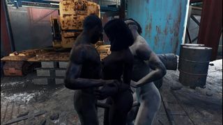 Fallout4 в гэнгбэнге с рейдерами-нора