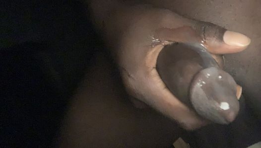 Masturbating my shaved cock