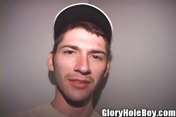 Hot Boy Baseball Cap Bastard Blowing Glory Hole Boners in Filthy Hole in Wall