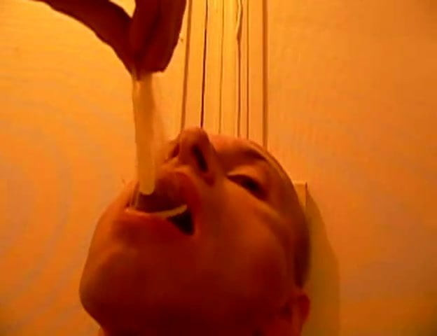 Cum in condom and eat it