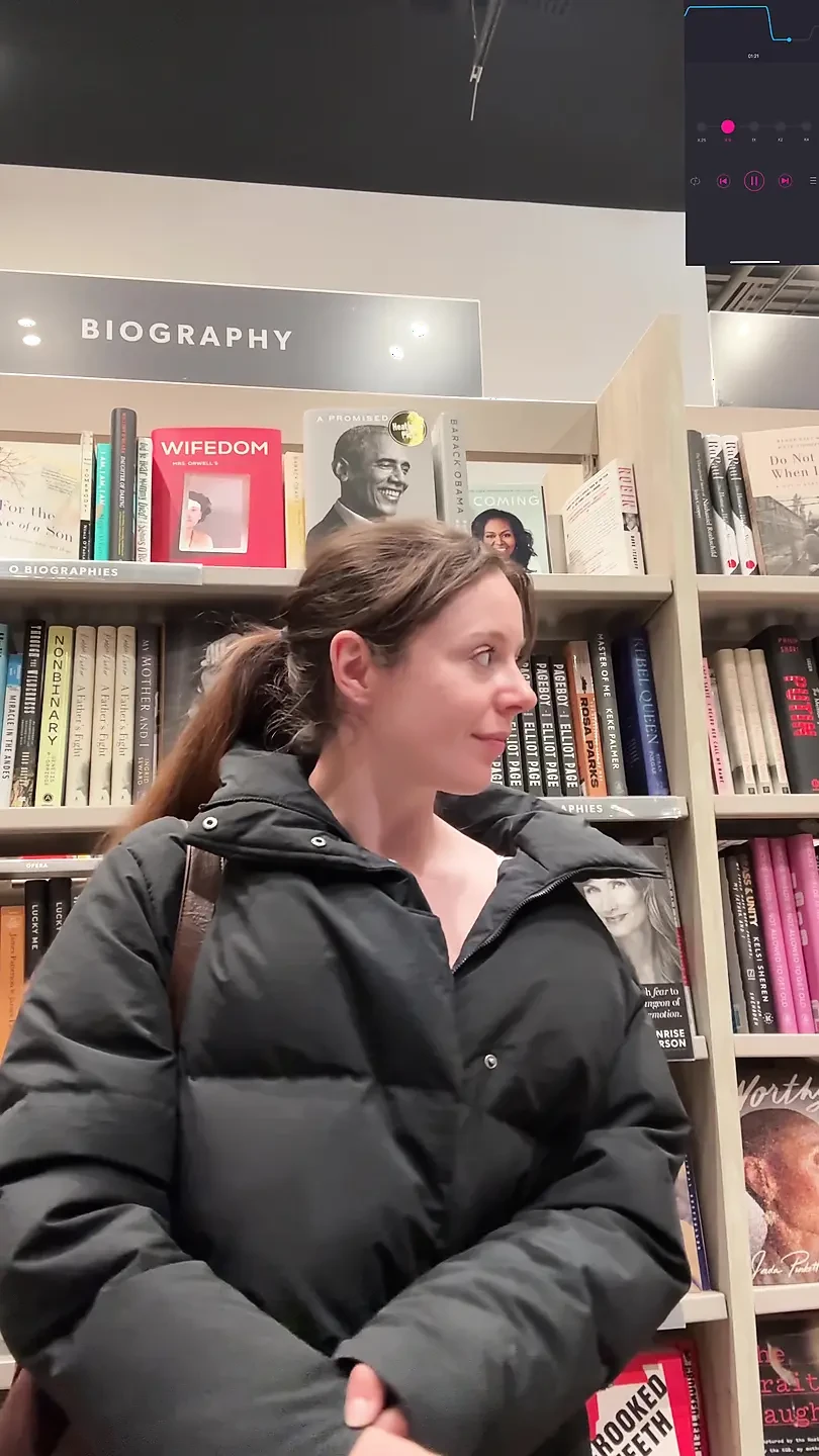 Shopping for Books with My Vibrator in! Hopefully I Don't Cum Too Loud!
