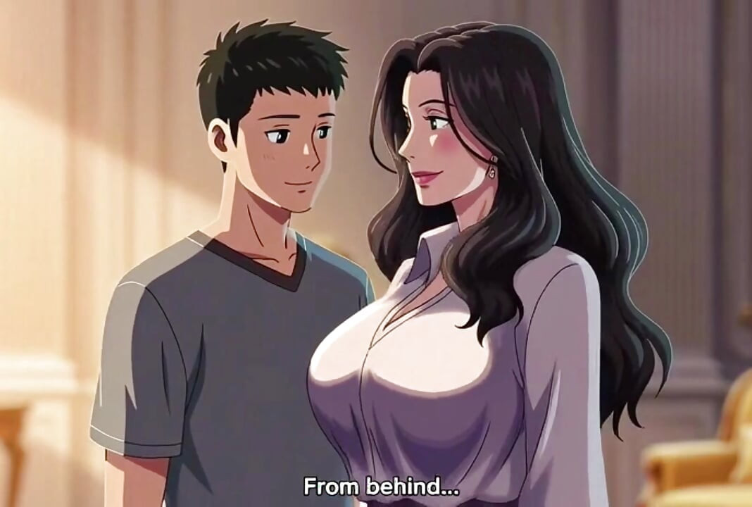 Stepmother teach inexperienced stepson how to fuck
